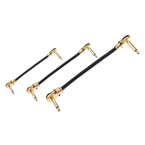 GOOHOCHY 3Stücke Audiokabel Flachkopf für Gitarre Hochwertige Signalübertragung Längen für Effekte und Hi Fi Geräte von GOOHOCHY