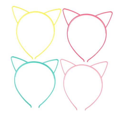 GOOHOCHY 4 Stück Bunte Katzenohren Stirnbänder aus Robustem Kunststoff Leichte und Bequeme Haarreifen für Mädchen und Frauen Verspieltes Katzenohren Design für Party Kostüm und Alltag GOOHOCHY 4 Stück Bunte Katzenohren Stirnbänder aus Robustem Kunststoff Leichte und Bequeme Haarreifen für Mädchen und Frauen Verspieltes Katzenohren Design für Party Kostüm und Alltag von GOOHOCHY