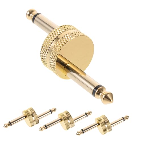 GOOHOCHY 4 Stück Gitarren Pedal Connector Klinkenadapter Goldbeschichteter Audio Adapter für Effektpedale Lautsprecher und Kopfhörer Einfache Installation Hohe Audioqualität Stabil und GOOHOCHY 4 Stück Gitarren Pedal Connector Klinkenadapter Goldbeschichteter Audio Adapter für Effektpedale Lautsprecher und Kopfhörer Einfache Installation Hohe Audioqualität Stabil und von GOOHOCHY