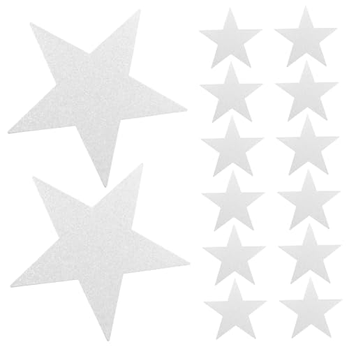 GOOHOCHY 48 Stück Glitzer Papier Sterne Ausschnitte Dekoration für Pinnwände Klassenzimmer und Partys Robustes Bastelpapier für Kreative Projekte und Diy Aktivitäten von GOOHOCHY