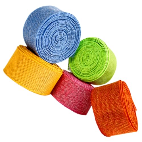 GOOHOCHY 5 Rollen Festival Geschenkband Diy Schleifenband Mehrzweck Bastelband Bunten Farben für Ostern Frühling Dekoration und Geschenkverpackung GOOHOCHY 5 Rollen Festival Geschenkband Diy Schleifenband Mehrzweck Bastelband Bunten Farben für Ostern Frühling Dekoration und Geschenkverpackung von GOOHOCHY