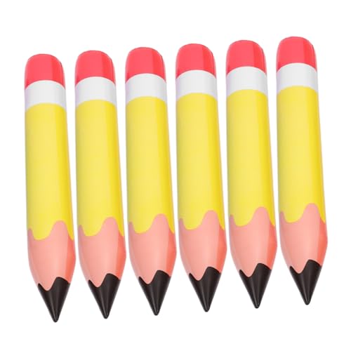 GOOHOCHY 6 Stück Giant Inflatable Pencil Dekoration Teiliges aus PVC für Schulanfang Bleistift für Klassenzimmer und Party Leuchtendes Design Einfach Aufzuhängen Langlebig und Ansprechend von GOOHOCHY