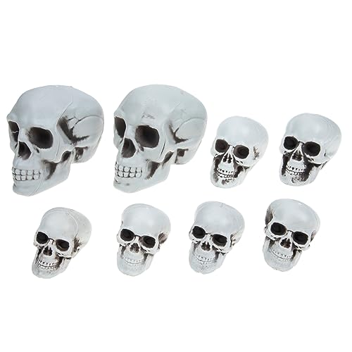 GOOHOCHY 8 Stück Teiliges Menschliches Schädel Dekorationsset Realistische Halloween Kopf Accessoires aus Hochwertigem für Party und Tischdekoration GOOHOCHY 8 Stück Teiliges Menschliches Schädel Dekorationsset Realistische Halloween Kopf Accessoires aus Hochwertigem für Party und Tischdekoration von GOOHOCHY