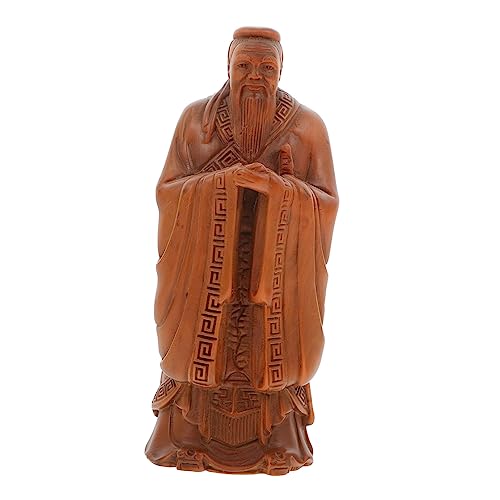 GOOHOCHY Antike Konfuzius-skulptur Holzfigur Geschnitzte Schreibtischdeko Figur Elegantes Langlebiges Material GOOHOCHY Antike Konfuzius-skulptur Holzfigur Geschnitzte Schreibtischdeko Figur Elegantes Langlebiges Material von GOOHOCHY