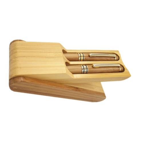GOOHOCHY Bambus Füllfederhalter Set mit Stiften Inklusive Faltbarem Etui Langlebiger Wiederverwendbarer Kalligraphie und Unterschriftenstift Komfortables Schreibgefühl für Büro und GOOHOCHY Bambus Füllfederhalter Set mit Stiften Inklusive Faltbarem Etui Langlebiger Wiederverwendbarer Kalligraphie und Unterschriftenstift Komfortables Schreibgefühl für Büro und von GOOHOCHY