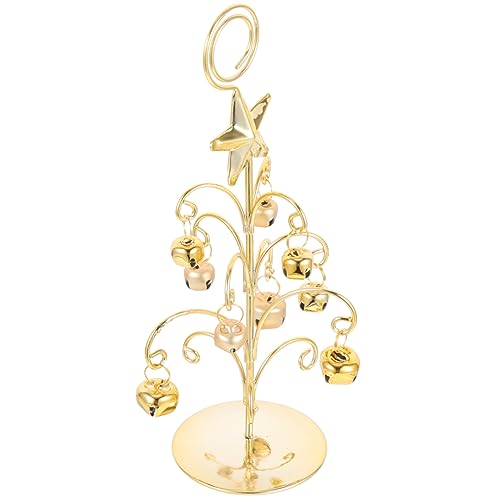 GOOHOCHY Halter Für Weihnachtsnotizen Baum Weihnachtstischnummernhalter Mini Platzkarten-clips Bildhalter Für Tische Sitzkartenhalter Weihnachtstischnummernständer Inhaber Gruß Gold Eisen von GOOHOCHY
