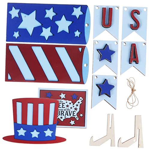 GOOHOCHY Handgeschnitztes Tablett Aus Holz Patriotische Dekorationen Für Den 4 GOOHOCHY Handgeschnitztes Tablett Aus Holz Patriotische Dekorationen Für Den 4 von GOOHOCHY