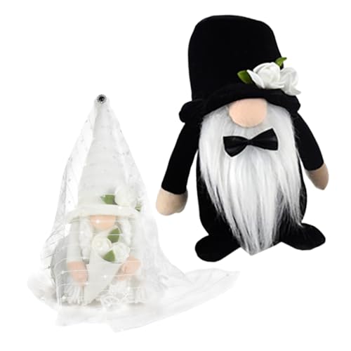 GOOHOCHY Hochzeitszwerg-Ornament Aus Plüsch 2 Stück Satz Tischdekoration Für Hochzeit Für Braut Und Bräutigam GOOHOCHY Hochzeitszwerg-Ornament Aus Plüsch 2 Stück Satz Tischdekoration Für Hochzeit Für Braut Und Bräutigam von GOOHOCHY