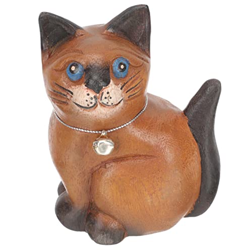 GOOHOCHY Holz Katzenstatue Figur Handwerk Ornament Für Katzenliebhaber Zimmer Dekoration GOOHOCHY Holz Katzenstatue Figur Handwerk Ornament Für Katzenliebhaber Zimmer Dekoration von GOOHOCHY
