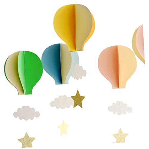 GOOHOCHY Kinderspielzeug 4 Stück heiße Luft Mini-Spielzeug heißluftballon Weihnachtsdekorationen Weihnachtsgirlande Anhänger aus Papier Anhänger aus Wolkenpapier Sanft Kranz Schlinge Decke von GOOHOCHY