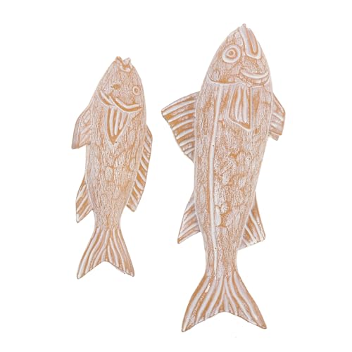 GOOHOCHY Küsten-heimdekor Fischstatue Handgeschnitzt Holz Antiker Fisch Für Wohnzimmer Esszimmer Dekoration GOOHOCHY Küsten-heimdekor Fischstatue Handgeschnitzt Holz Antiker Fisch Für Wohnzimmer Esszimmer Dekoration von GOOHOCHY