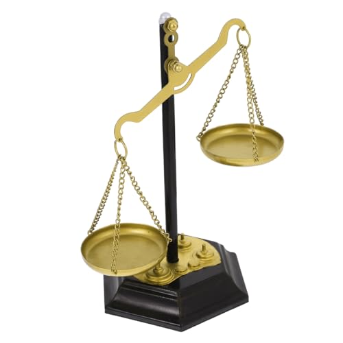 GOOHOCHY Metallische Balance Tischdekoration Centerpiece für Wohnzimmer und Büro Vintage Design für Stilvolle Räume Robustes Metallmaterial Symbolisiert Harmonie und Gleichgewicht von GOOHOCHY