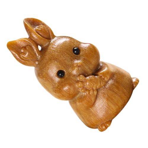 GOOHOCHY Holzschnitzerei Ornament Mini Hase Statue Für Ostern Handgemachte Holz Tier Figurine Schreibtisch Tischplatte Skulptur GOOHOCHY Holzschnitzerei Ornament Mini Hase Statue Für Ostern Handgemachte Holz Tier Figurine Schreibtisch Tischplatte Skulptur von GOOHOCHY