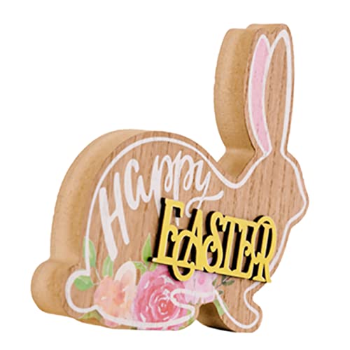 GOOHOCHY Osterhase Tischdekoration Aus Holz Osterdeko Für Zuhause Und Partys von GOOHOCHY