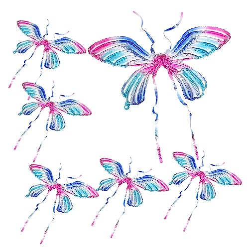 GOOHOCHY Schmetterlings Flügel Luftballons Aluminiumfolie Pack Bunte Party Deko Cosplay Accessoire mit Riemen Leicht für Halloween Weihnachten Bühnenauftritte Fotorequisiten von GOOHOCHY