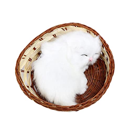 GOOHOCHY Simulationskorb Katze Kreatives Plüschtier Tischdekoration Für Wohnzimmer Schreibtischdekoration Geburtstagsgeschenk GOOHOCHY Simulationskorb Katze Kreatives Plüschtier Tischdekoration Für Wohnzimmer Schreibtischdekoration Geburtstagsgeschenk von GOOHOCHY
