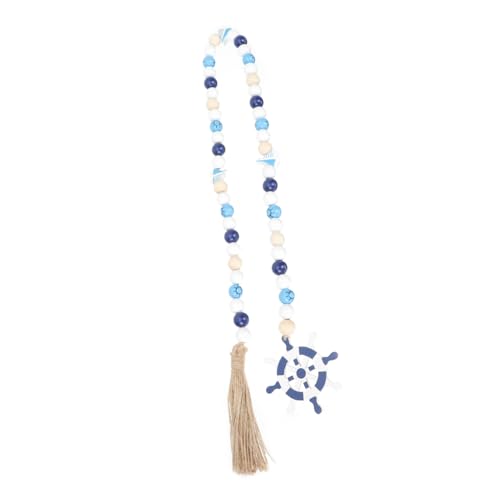 GOOHOCHY Stil Holzperlen Ornament mit Quaste Dekorative Perlenkette für Fensterbrett Tischdeko und Wandschmuck für Zuhause Garten und Feiern von GOOHOCHY