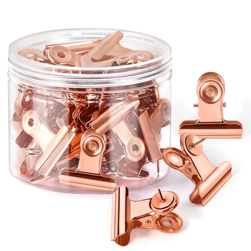 GOOLADA 60 Stück rotgoldene Reißzwecken, niedliche Reißzwecken, Metall-Pinnnadeln, Clips für Korktafel, Wand, Pinnwand, keine Löcher für das Papier GOOLADA 60 Stück rotgoldene Reißzwecken, niedliche Reißzwecken, Metall-Pinnnadeln, Clips für Korktafel, Wand, Pinnwand, keine Löcher für das Papier von GOOLADA