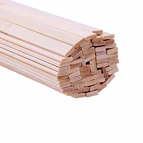 GOONSDS Holzdübelstange - Kleine Hartholz-Quadratstäbe aus unbehandeltem Holz für Bastel-DIY-Projekte (50 Stück),Beige,2x7x300mm von GOONSDS