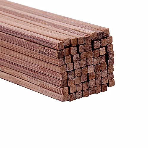 GOONSDS Holzdübelstange - Kleine Hartholz-Quadratstäbe aus unbehandeltem Holz für Bastel-DIY-Projekte (50 Stück),Braun,5x5x300mm von GOONSDS
