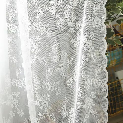 GOPEO Weiße, transparente Spitzenvorhänge für Wohnzimmer, Schlafzimmer, Fenster, Tüll-Vorhang, Heimdekoration GOPEO Weiße, transparente Spitzenvorhänge für Wohnzimmer, Schlafzimmer, Fenster, Tüll-Vorhang, Heimdekoration von GOPEO