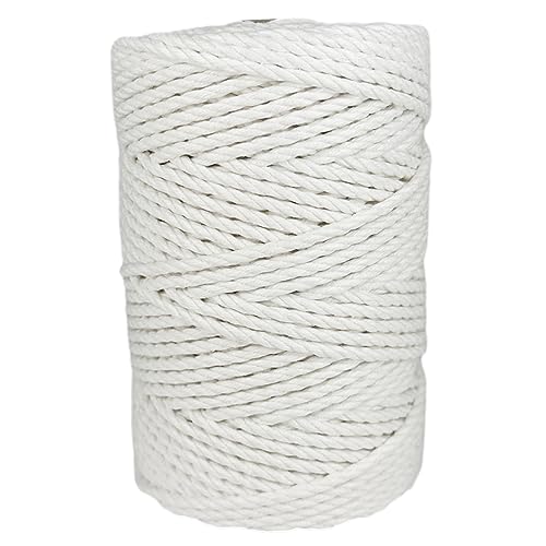 Makramee-Kordel, Baumwolle, 4MM * 100M, für Makramee-Handwerk, Spielzeug, Restaurierung, Basteln, Verpackung, Gartenarbeit. Weiß Makramee-Kordel, Baumwolle, 4MM * 100M, für Makramee-Handwerk, Spielzeug, Restaurierung, Basteln, Verpackung, Gartenarbeit. Weiß von GOPEU