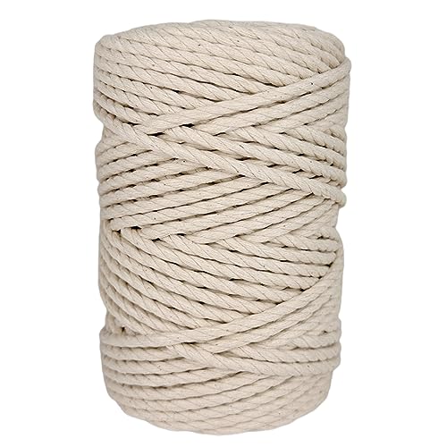 Makramee-Kordel, Baumwolle, 5MM * 75M, für Makramee-Handwerk, Spielzeug, Restaurierung, Basteln, Verpackung, Gartenarbeit. Natürlich von GOPEU