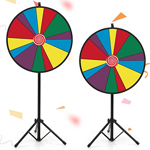 GOPLUS 30 Zoll Glücksrad mit höhenverstellbarem Metallboden, inkl. Radiergummi und Markierstift,Drehrad Preisrad für Lotteriespiele und Partyspiel, für Kinder und Erwachsenen, bunt GOPLUS 30 Zoll Glücksrad mit höhenverstellbarem Metallboden, inkl. Radiergummi und Markierstift,Drehrad Preisrad für Lotteriespiele und Partyspiel, für Kinder und Erwachsenen, bunt von GOPLUS