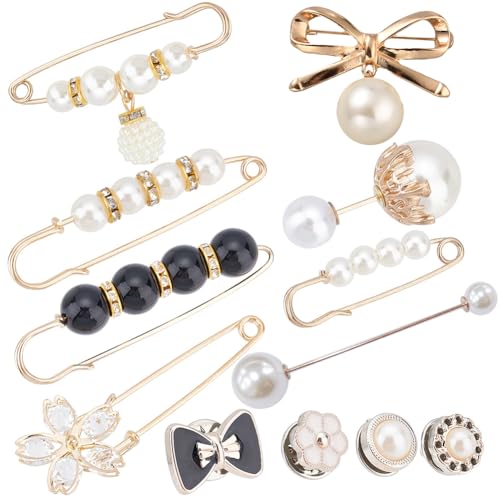GORGECRAFT 1 Box 12 Stile Sicherheitsnadeln Mit Perlen, Dekorative Sicherheitsclips, Strapazierfähig, Kunstperlen, Weiße Perlen, Strass, Schalnadeln, Legierung, Emaille, Broschen GORGECRAFT 1 Box 12 Stile Sicherheitsnadeln Mit Perlen, Dekorative Sicherheitsclips, Strapazierfähig, Kunstperlen, Weiße Perlen, Strass, Schalnadeln, Legierung, Emaille, Broschen von GORGECRAFT