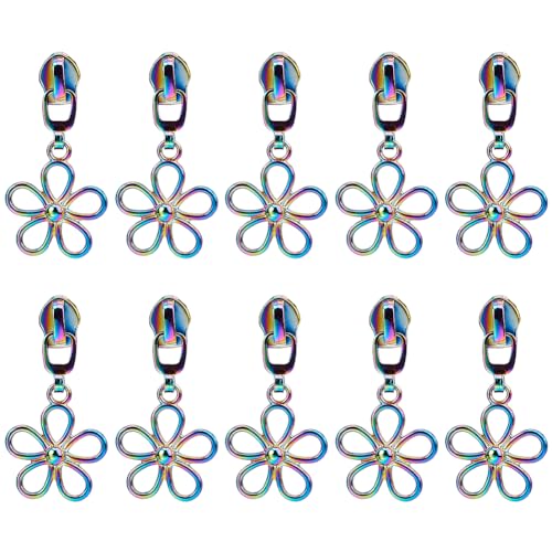 GORGECRAFT 1 Box 14Stk Blumen-Reißverschlussschieber-Ersatz Florales Metall Regenbogen-Reißverschlussschieber Charms Bunte Legierung Zuglaschen Reißverschluss-Reparatur-Set Für Geldbörse DIY Nähen GORGECRAFT 1 Box 14Stk Blumen-Reißverschlussschieber-Ersatz Florales Metall Regenbogen-Reißverschlussschieber Charms Bunte Legierung Zuglaschen Reißverschluss-Reparatur-Set Für Geldbörse DIY Nähen von GORGECRAFT
