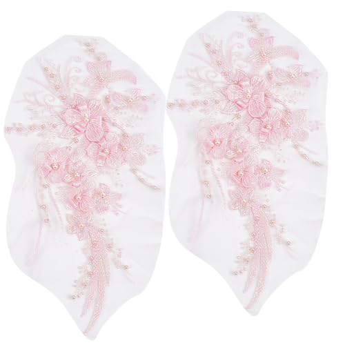 GORGECRAFT 1 Paar 3D-Spitzenapplikationen Zum Aufnähen Mit Blumenperlen Bestickte Aufnäher Garngeflecht Nagelperlen Tüllnetz Gaze Florale Perlenaufnäher Für Hochzeit Brautkleid Kleidung Stoff DIY GORGECRAFT 1 Paar 3D-Spitzenapplikationen Zum Aufnähen Mit Blumenperlen Bestickte Aufnäher Garngeflecht Nagelperlen Tüllnetz Gaze Florale Perlenaufnäher Für Hochzeit Brautkleid Kleidung Stoff DIY von GORGECRAFT