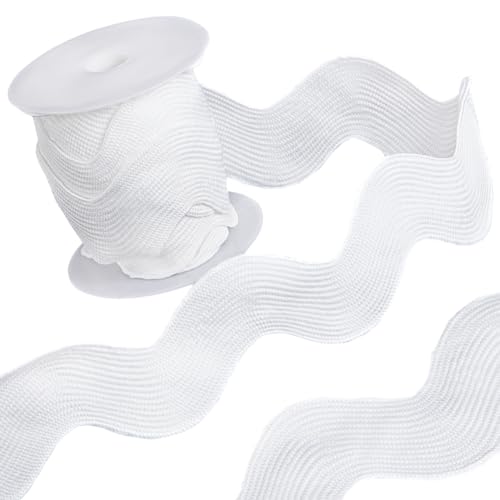 GORGECRAFT 1 Rolle 34 mm Weißes Zickzack-Besatzband 5 Yards Rick Rack Wave Nähen Biegen Fransenbesatz Geflochtener Webstoff Zum Nähen Blumenherstellung Hochzeitskleid Party Spitzenband Basteln GORGECRAFT 1 Rolle 34 mm Weißes Zickzack-Besatzband 5 Yards Rick Rack Wave Nähen Biegen Fransenbesatz Geflochtener Webstoff Zum Nähen Blumenherstellung Hochzeitskleid Party Spitzenband Basteln von GORGECRAFT