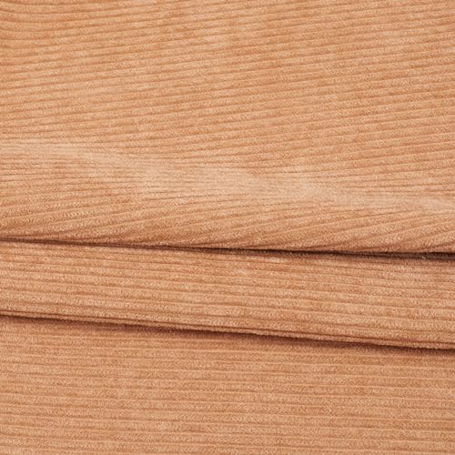 GORGECRAFT 1.55x1m Cordstoff Einfarbig Dick Polyester Nähmaterial Weicher Quilt- Und Polsterstoff Für Kleidung Sofa Kissen DIY-Basteln Kleidungszubehör Farbe: BurlyWood von GORGECRAFT