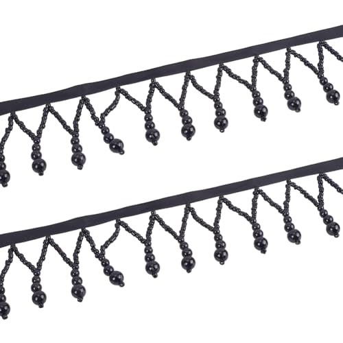 GORGECRAFT 1.8 m Perlenquastenbesatz 5.5cm Breit Schwarzes Spitzenband Applikation Quaste Fransen Kunstharz Perlenbesatz Für Heimwerker Nähen Basteln Vorhänge Kleidung Hochzeit Heimdekoration GORGECRAFT 1.8 m Perlenquastenbesatz 5.5cm Breit Schwarzes Spitzenband Applikation Quaste Fransen Kunstharz Perlenbesatz Für Heimwerker Nähen Basteln Vorhänge Kleidung Hochzeit Heimdekoration von GORGECRAFT