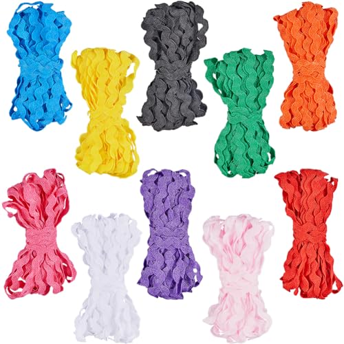 GORGECRAFT 10 Farbe 50 m RIC Rac-Besatzband Wellen-Biege-Fransenbesatz 5~8.5 mm Breite Zöpfe Kordeln Verzierungen Zum Nähen Blumenherstellung Hochzeitsspitzenhandwerk GORGECRAFT 10 Farbe 50 m RIC Rac-Besatzband Wellen-Biege-Fransenbesatz 5~8.5 mm Breite Zöpfe Kordeln Verzierungen Zum Nähen Blumenherstellung Hochzeitsspitzenhandwerk von GORGECRAFT