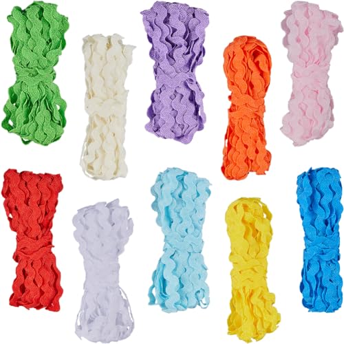 GORGECRAFT 10 Farbe 50 m RIC Rac-Besatzband Zickzack-Stoff Wellen Nähen Biegen Fransenbesatz 5~8.5 mm Breite Zöpfe Kordeln Verzierungen Für Die Blumenherstellung Hochzeitsspitzenhandwerk GORGECRAFT 10 Farbe 50 m RIC Rac-Besatzband Zickzack-Stoff Wellen Nähen Biegen Fransenbesatz 5~8.5 mm Breite Zöpfe Kordeln Verzierungen Für Die Blumenherstellung Hochzeitsspitzenhandwerk von GORGECRAFT