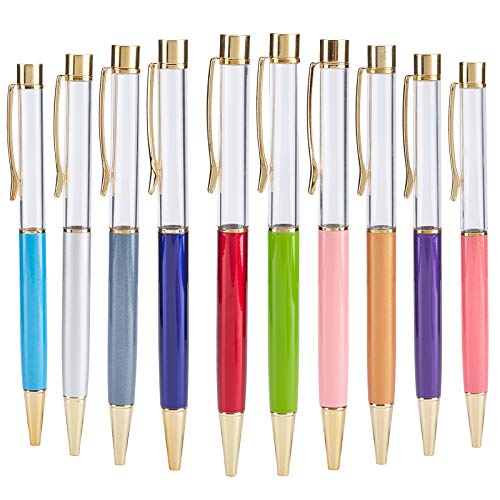 GORGECRAFT 10 Stück/Set Leere Röhrenstifte Kreative Leere Kugelschreiber Goldene Kappe Für DIY Glitter Epoxidharz Kristall Kugelschreiber Herbarium Stiftherstellung, 10 Farben GORGECRAFT 10 Stück/Set Leere Röhrenstifte Kreative Leere Kugelschreiber Goldene Kappe Für DIY Glitter Epoxidharz Kristall Kugelschreiber Herbarium Stiftherstellung, 10 Farben von GORGECRAFT