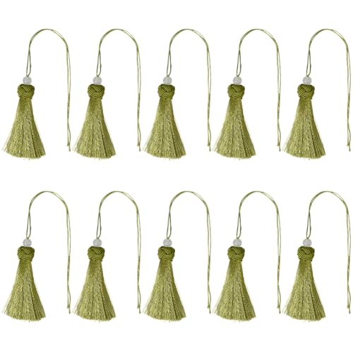 GORGECRAFT 10 Stück Grüne Quastenanhänger Aus Weichem Polyester Bastelgirlande Lesezeichen Abgestufte Kappen Quasten Hängende Ornamente Charms Mit Glasperlen Für Schlüsselanhänger Weihnachten Zuhause GORGECRAFT 10 Stück Grüne Quastenanhänger Aus Weichem Polyester Bastelgirlande Lesezeichen Abgestufte Kappen Quasten Hängende Ornamente Charms Mit Glasperlen Für Schlüsselanhänger Weihnachten Zuhause von GORGECRAFT