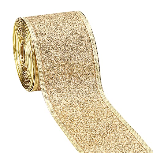 GORGECRAFT 10 Yard Glitzerband Mit Drahtrand Glitzerband 2 zoll Goldrute Zum Verpacken von Geschenken Und Individuellem Basteln Dekoratives Glitzernde Drahtbänder Geschenkverpackung Partydekoration GORGECRAFT 10 Yard Glitzerband Mit Drahtrand Glitzerband 2 zoll Goldrute Zum Verpacken von Geschenken Und Individuellem Basteln Dekoratives Glitzernde Drahtbänder Geschenkverpackung Partydekoration von GORGECRAFT