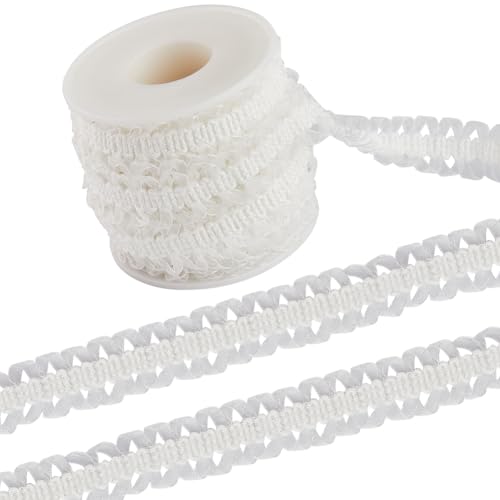 GORGECRAFT 10 Yard X 20mm Weißes Elastisches Spitzenband Gimp Braid Stretch-Spitzenbesatz Polyester Vintage Nähen Kleidungsstück Hochzeitsdekoration Für DIY Stirnband Kleidung Verzierung GORGECRAFT 10 Yard X 20mm Weißes Elastisches Spitzenband Gimp Braid Stretch-Spitzenbesatz Polyester Vintage Nähen Kleidungsstück Hochzeitsdekoration Für DIY Stirnband Kleidung Verzierung von GORGECRAFT