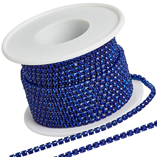 GORGECRAFT 10 Yards/9mx2.5 mm Strasskette Funkelnde Kristall-Strass-Klauen-Kettenbesatz Für Heimwerker-Näharbeiten, Schmuck, Perlenherstellung, Zubehör, Hochzeitsdekoration, Blau GORGECRAFT 10 Yards/9mx2.5 mm Strasskette Funkelnde Kristall-Strass-Klauen-Kettenbesatz Für Heimwerker-Näharbeiten, Schmuck, Perlenherstellung, Zubehör, Hochzeitsdekoration, Blau von GORGECRAFT