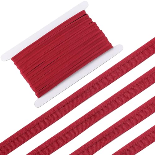 GORGECRAFT 10 Yards * 11mm Paspel-Schrägband Dunkelrot Paspelbesatz Kordel Polyesterbänder Zum Nähen Basteln Bindeband Säumen Nähen Paspeln Quilten Bekleidungszubehör Wickelkordelbesatz GORGECRAFT 10 Yards * 11mm Paspel-Schrägband Dunkelrot Paspelbesatz Kordel Polyesterbänder Zum Nähen Basteln Bindeband Säumen Nähen Paspeln Quilten Bekleidungszubehör Wickelkordelbesatz von GORGECRAFT