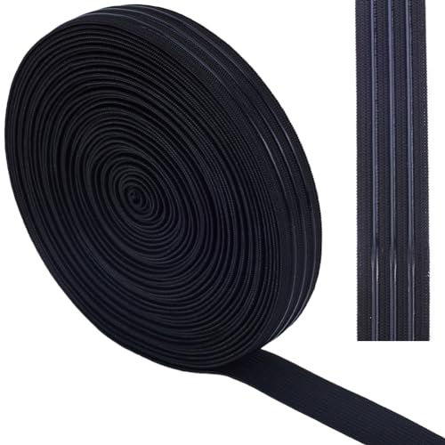 GORGECRAFT 10 Yards 20mm Breites Rutschfestes Elastisches Band Gerade Linie Elastisches Greifband Aus Silikon Stretch-Gummi Elastische Riemen Gürtelbund Für Heimwerker Kleidungsstücke Nähen Schwarz von GORGECRAFT