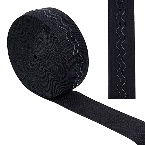 GORGECRAFT 10 Yards 38 mm Breites Rutschfestes Elastisches Band Wellensilikon Elastisches Greifband Stretchgummis Elastischer Gürtel Für Heimwerker Nähen Basteln Sporthosen Zubehör Schwarz GORGECRAFT 10 Yards 38 mm Breites Rutschfestes Elastisches Band Wellensilikon Elastisches Greifband Stretchgummis Elastischer Gürtel Für Heimwerker Nähen Basteln Sporthosen Zubehör Schwarz von GORGECRAFT