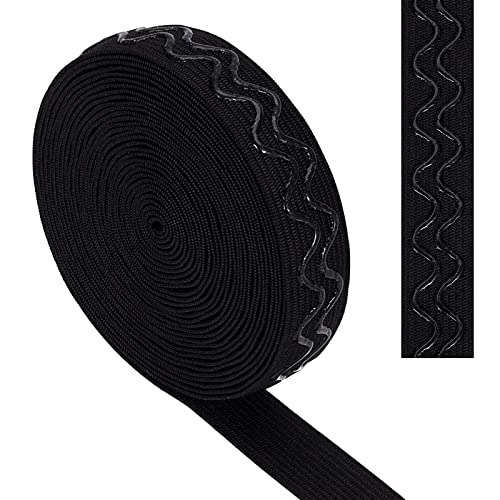 GORGECRAFT 10 Yards Schwarzes Rutschfestes Elastisches Silikon-Greiferband 20 mm Wellen-Greiferband-Gurtband Dehnbare Riemenspule Wellenband-Rollenband Flacher Bund Für Kleidung Kleidungsstück Shorts GORGECRAFT 10 Yards Schwarzes Rutschfestes Elastisches Silikon-Greiferband 20 mm Wellen-Greiferband-Gurtband Dehnbare Riemenspule Wellenband-Rollenband Flacher Bund Für Kleidung Kleidungsstück Shorts von GORGECRAFT