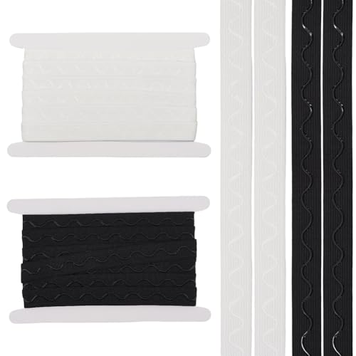 GORGECRAFT 10 m 2 Farben Rutschfestes Silikon Elastikband 20mm Breit Schwarz Weiß Gummi Stretchband Mit Einzelnem Gewellten Streifen Silikon Polyester Gurtband Für Heimwerker Näharbeiten Basteln Kleid GORGECRAFT 10 m 2 Farben Rutschfestes Silikon Elastikband 20mm Breit Schwarz Weiß Gummi Stretchband Mit Einzelnem Gewellten Streifen Silikon Polyester Gurtband Für Heimwerker Näharbeiten Basteln Kleid von GORGECRAFT