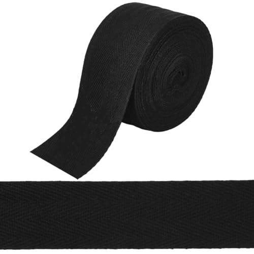 GORGECRAFT 10 m X 5cm Baumwoll Twillband Schwarzes Schrägband Fischgrätenband Rolle Gurtband Zum Nähen von Kleidung Schneidern Teppichnahtbindung Geschenkverpackung Basteln Homer Decor GORGECRAFT 10 m X 5cm Baumwoll Twillband Schwarzes Schrägband Fischgrätenband Rolle Gurtband Zum Nähen von Kleidung Schneidern Teppichnahtbindung Geschenkverpackung Basteln Homer Decor von GORGECRAFT