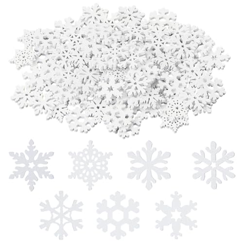 GORGECRAFT 100 Stück Holz Schneeflocke Weihnachtsscheiben Holz Schneeflocken Verzierungen Ornamente Hängedeko Rustikale Unbehandelte Holzausschnitte Anhänger Für Den Winter Weihnachtsbaum Basteln Tisc GORGECRAFT 100 Stück Holz Schneeflocke Weihnachtsscheiben Holz Schneeflocken Verzierungen Ornamente Hängedeko Rustikale Unbehandelte Holzausschnitte Anhänger Für Den Winter Weihnachtsbaum Basteln Tisc von GORGECRAFT