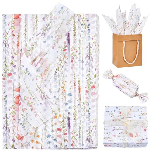 GORGECRAFT 100 Stück Wildblumenkunst Frühlings Aquarell Blumen Geschenkpapier Vintage Buntes Wildblumen Seidenpapier Recycelbar DIY Kunst Bastelpapier Für Geburtstag Hochzeit Geschenkverpackung GORGECRAFT 100 Stück Wildblumenkunst Frühlings Aquarell Blumen Geschenkpapier Vintage Buntes Wildblumen Seidenpapier Recycelbar DIY Kunst Bastelpapier Für Geburtstag Hochzeit Geschenkverpackung von GORGECRAFT