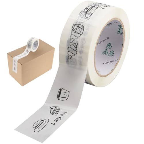 GORGECRAFT 100 Yards X 40mm Designer Packband Lebensmitteldruck Versandband Milchbrotmuster Wasserdichtes Geschenkband Für Zuhause Büro Verpacken Reparieren Kunsthandwerk Scrapbooking Geschenk GORGECRAFT 100 Yards X 40mm Designer Packband Lebensmitteldruck Versandband Milchbrotmuster Wasserdichtes Geschenkband Für Zuhause Büro Verpacken Reparieren Kunsthandwerk Scrapbooking Geschenk von GORGECRAFT